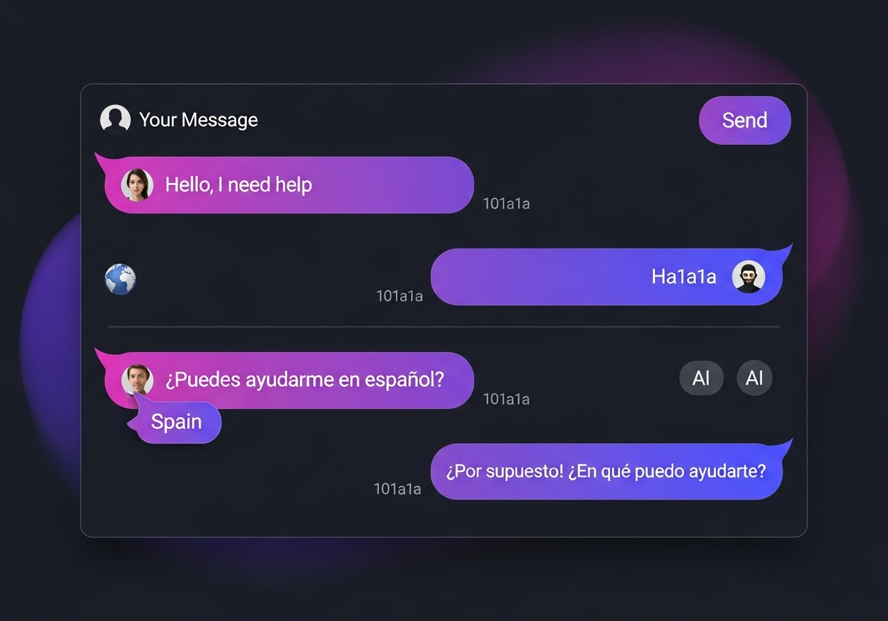 Multi-language support chat